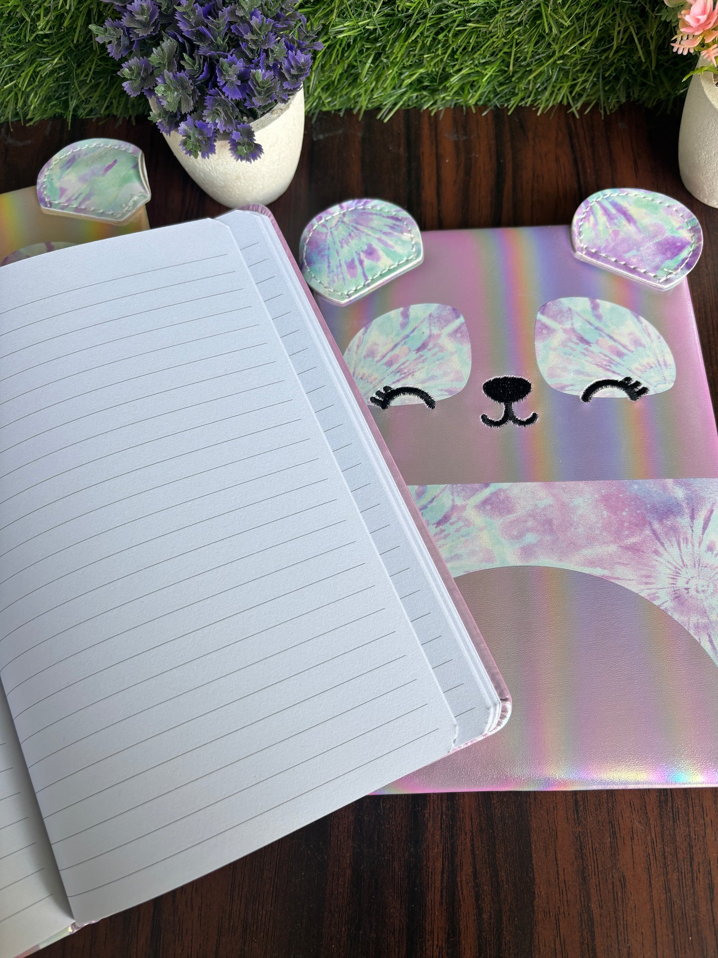 Cute holographic A5 diary