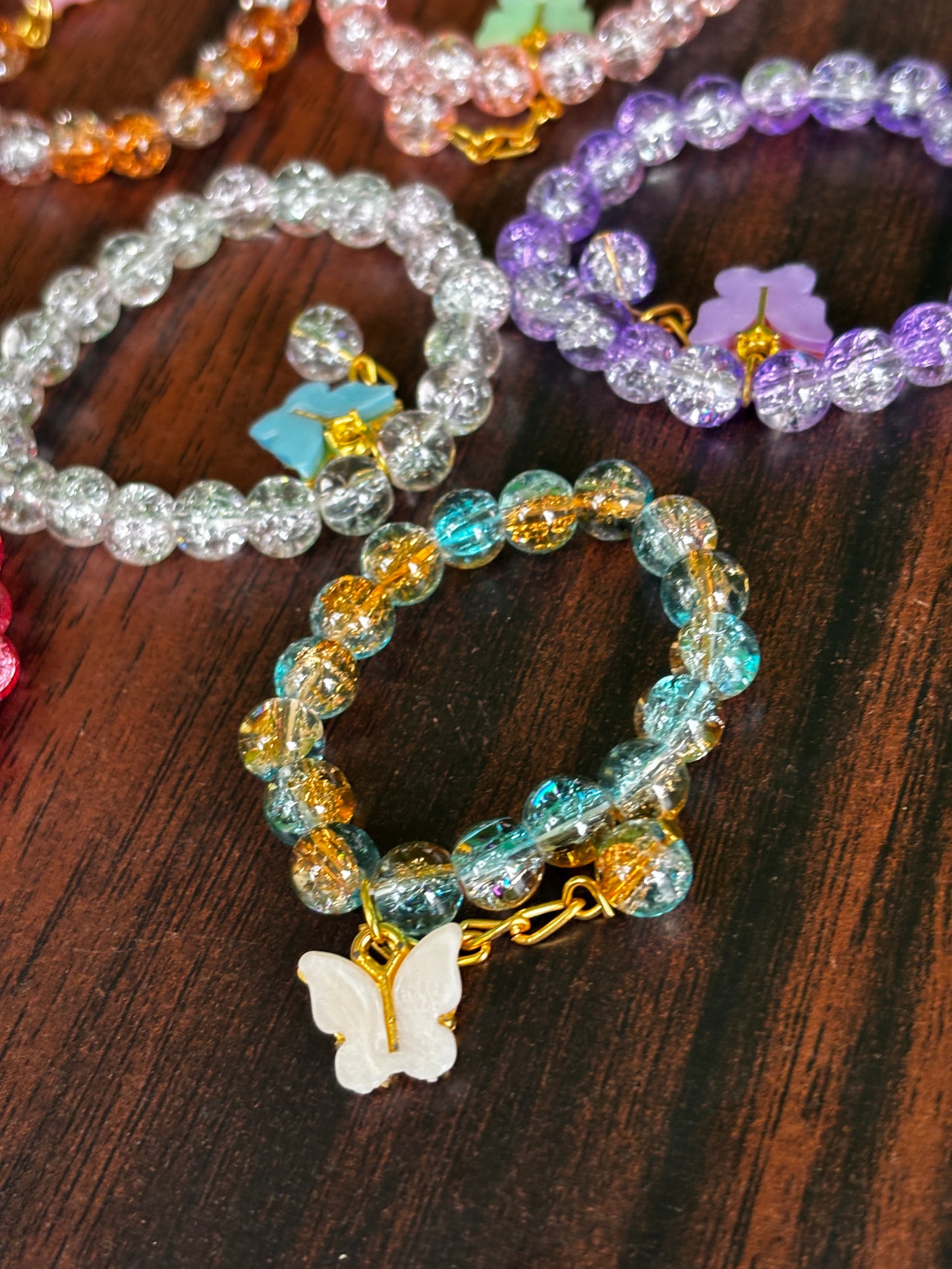 Cute Aesthetic Bracelet with Butterfly Charms
