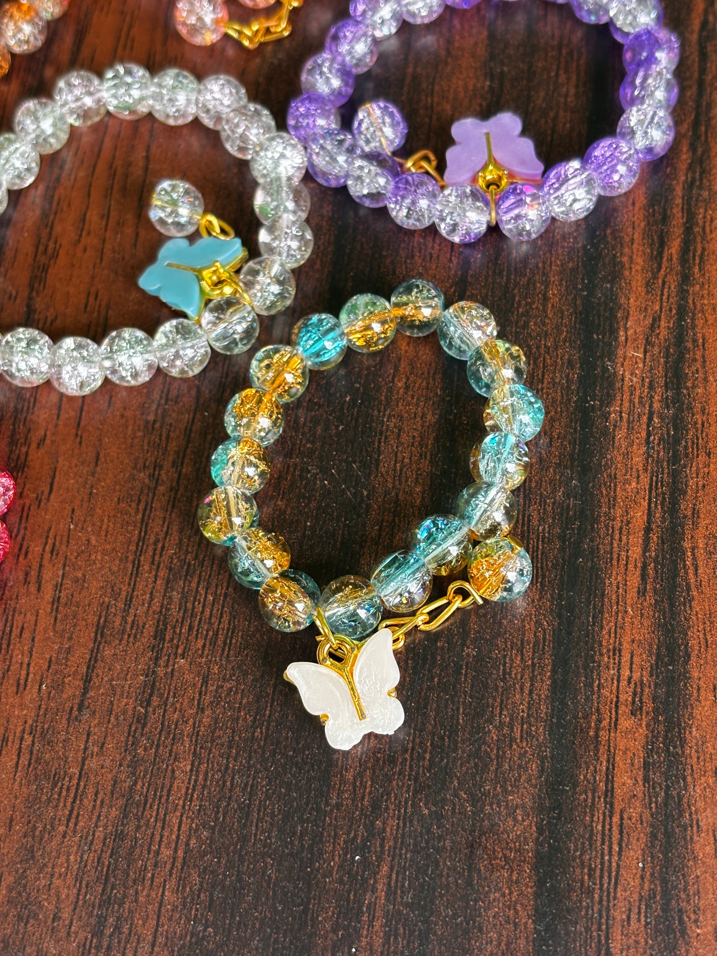 Cute Aesthetic Bracelet with Butterfly Charms