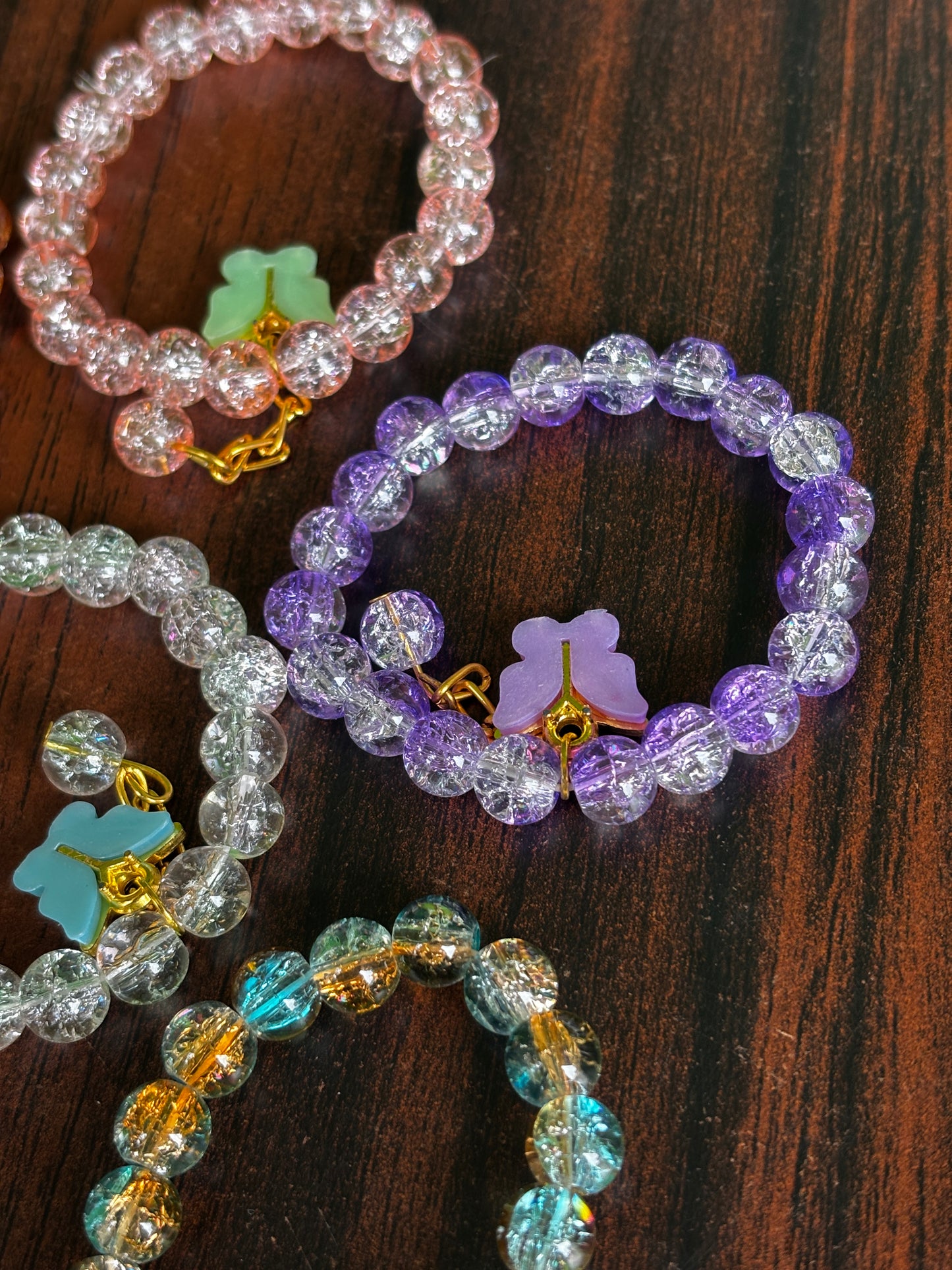 Cute Aesthetic Bracelet with Butterfly Charms