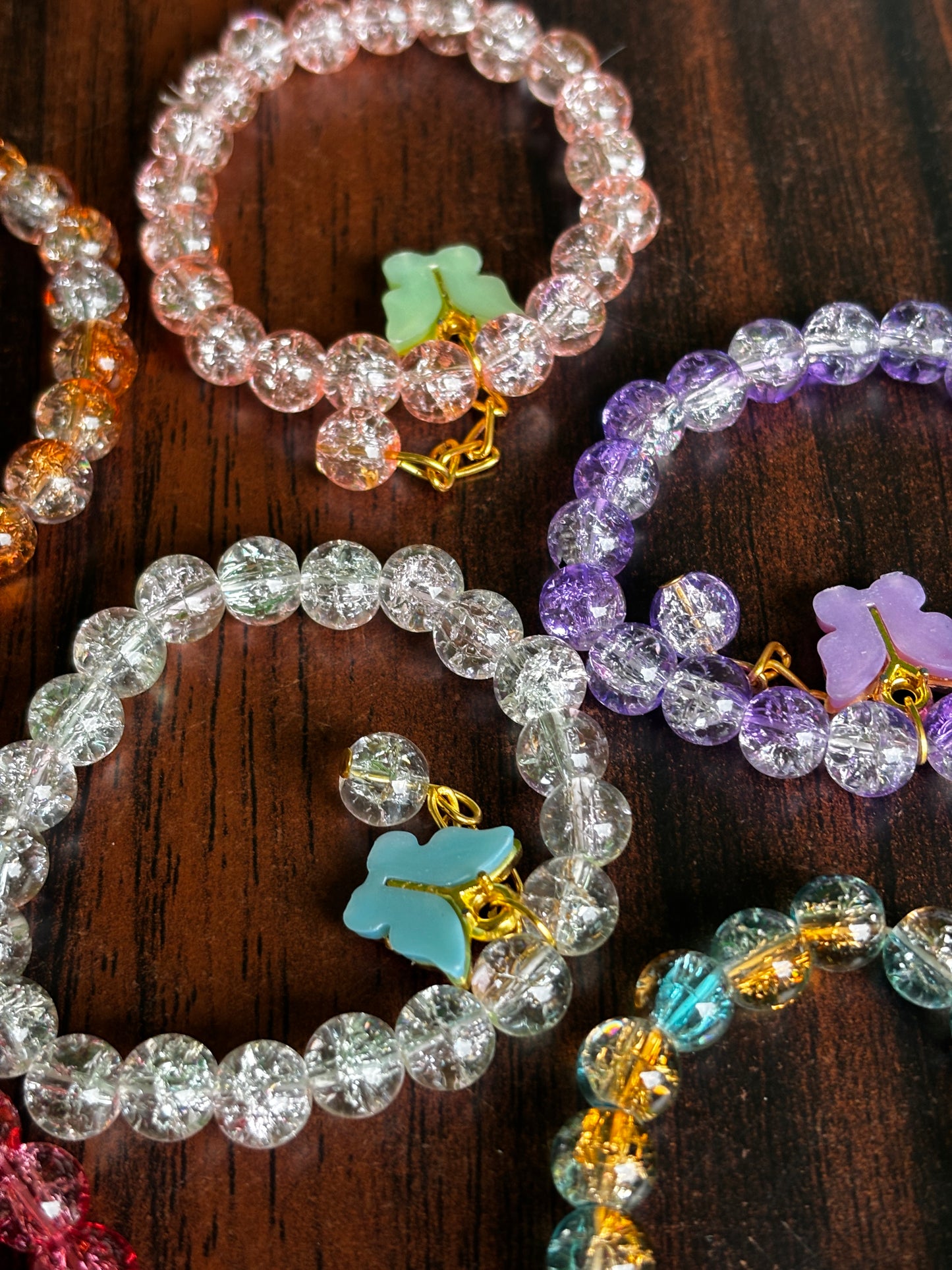 Cute Aesthetic Bracelet with Butterfly Charms