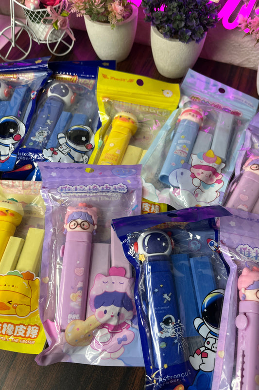 Kawaii Push Erasers