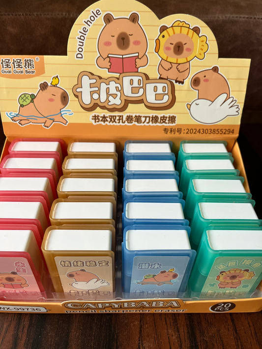 Capybaba Notebook Eraser Dual Sharpener