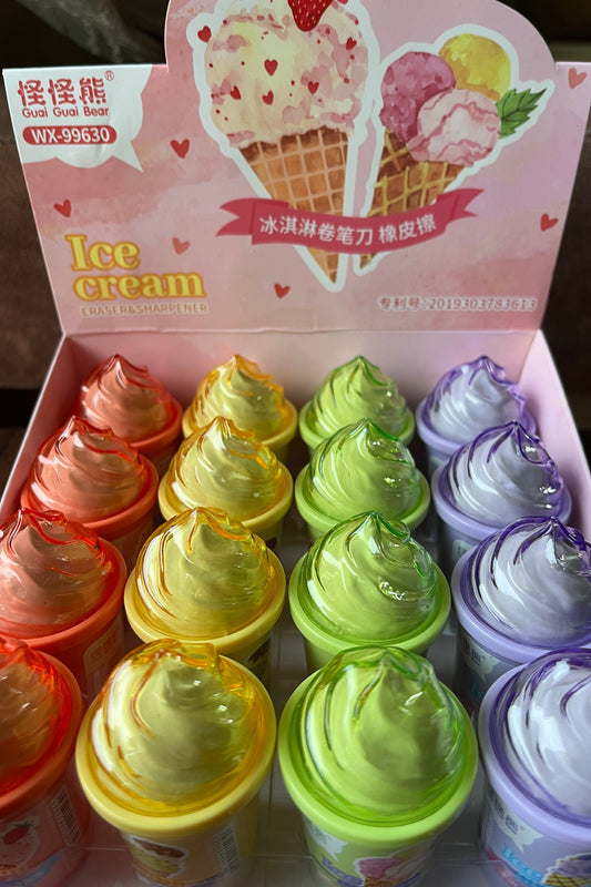 🧁 Softy Ice Cream Eraser + Sharpen