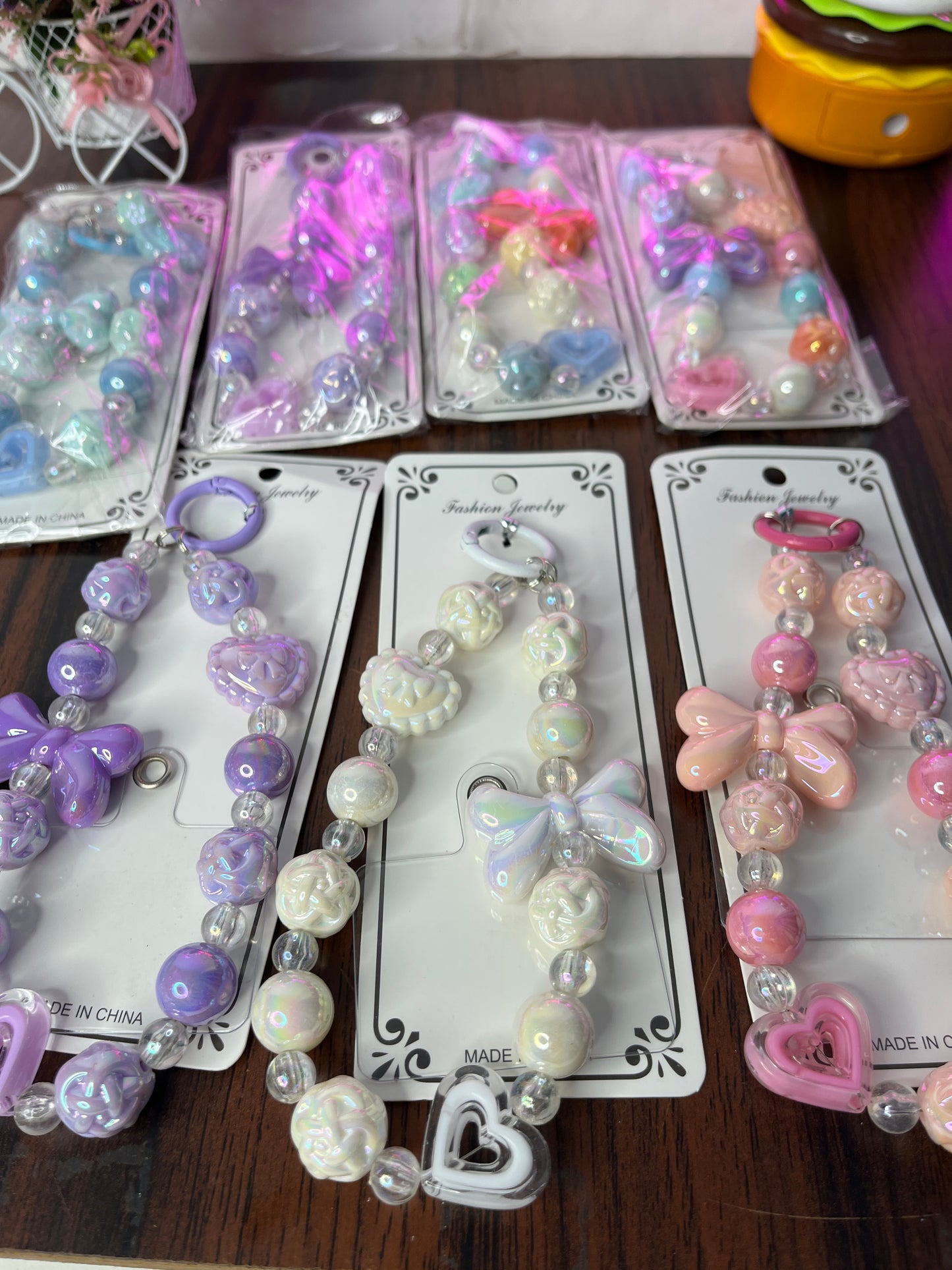Bow Pearl Mobile Charms (Pastel Collection)