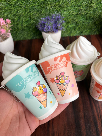 Ice cream wet wipe can