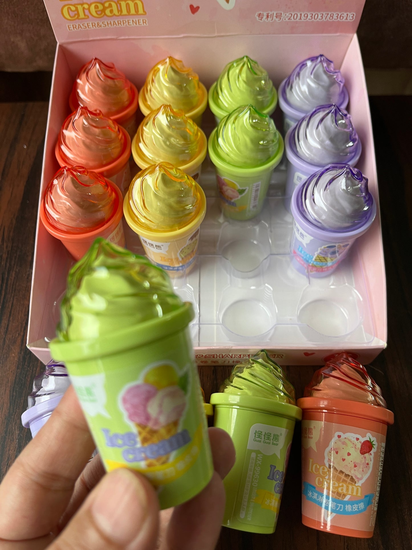 🧁 Softy Ice Cream Eraser + Sharpen