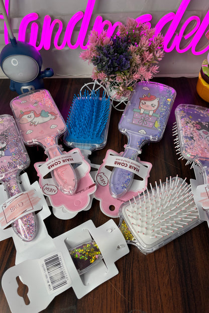 Unicorn &amp; Kuromi Glitter Hair Brush