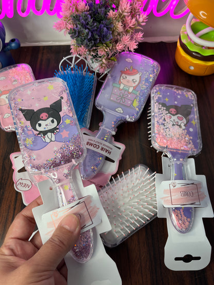 Unicorn &amp; Kuromi Glitter Hair Brush