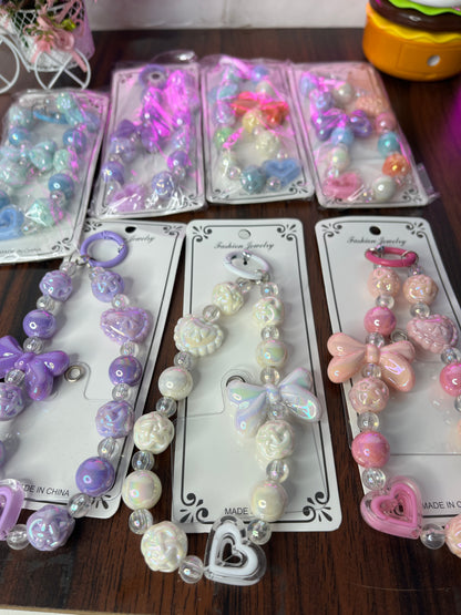 Bow Pearl Mobile Charms (Pastel Collection)